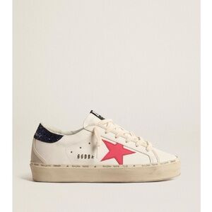 Golden Goose Women's Cream and Pink Star Flats